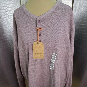 NWT Weatherproof Brand Maroon Henley Shirt Mens Size XXL